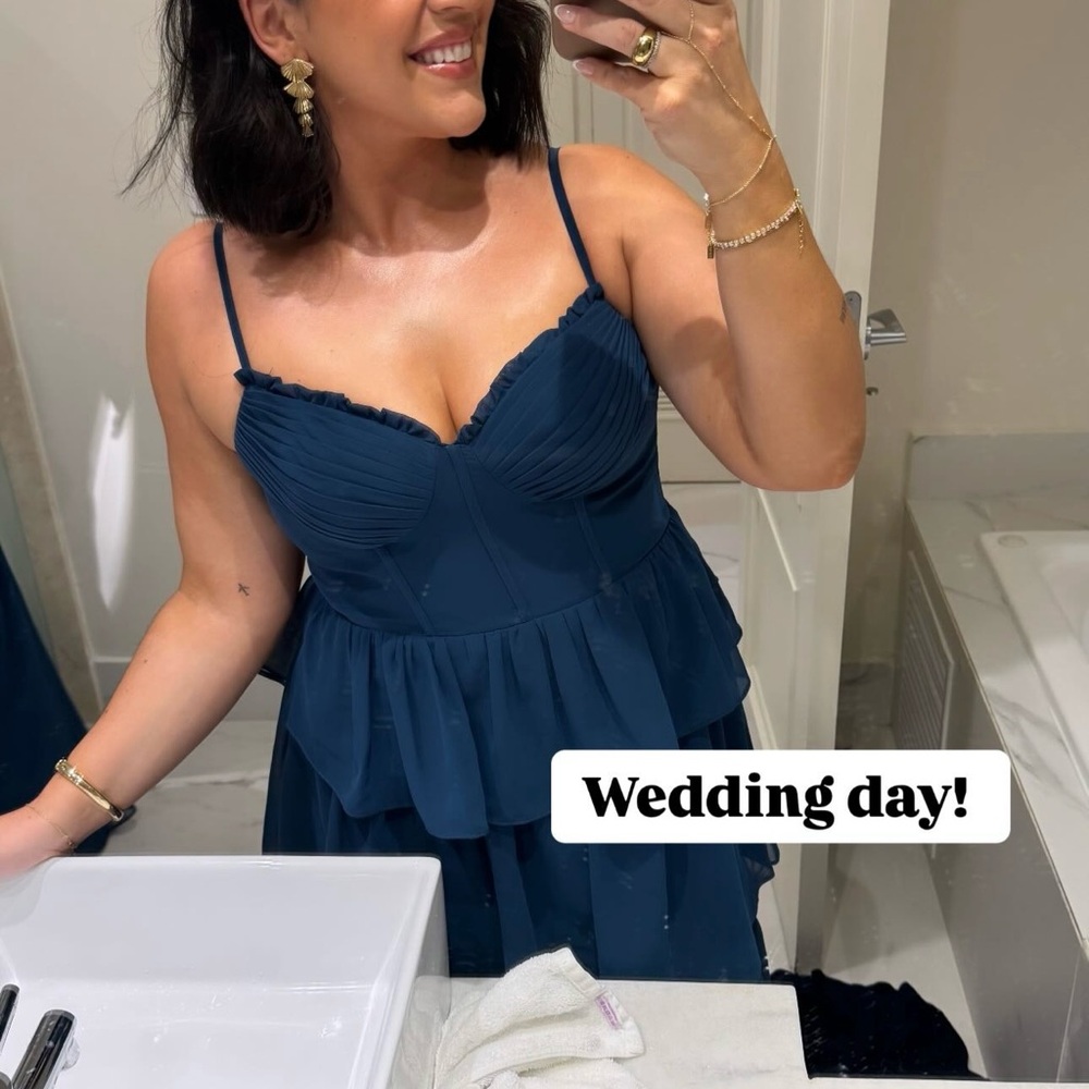 Azazie Kaiden Blue Bridesmaid Dress